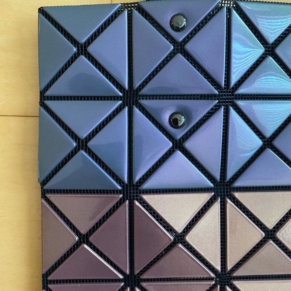 Bao Bao Issey Miyake Platinum Mermaid Tote Purple and Beige 10.75” x 10.75” - Picture 7 of 13